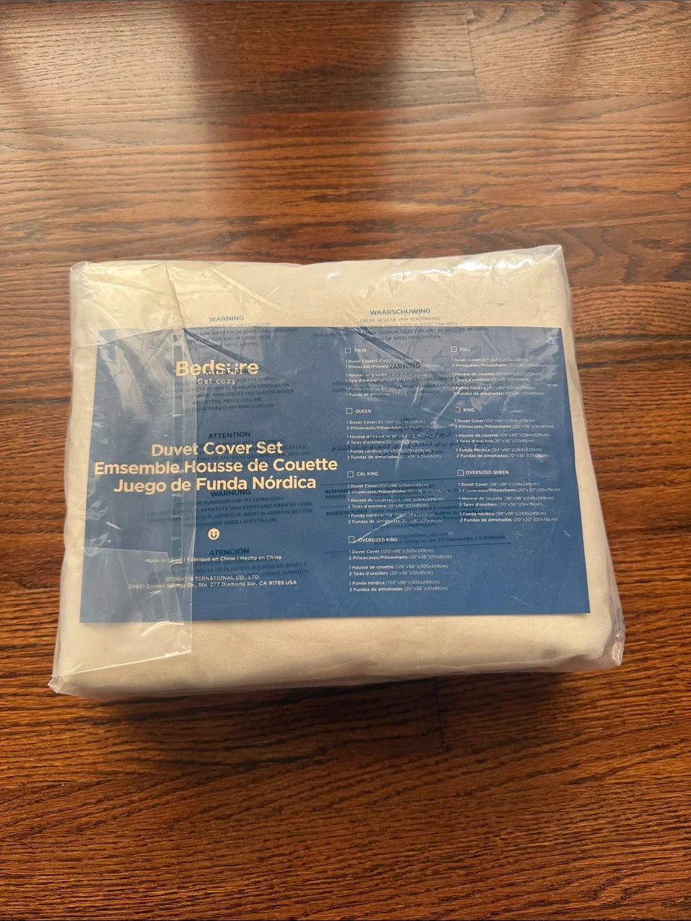 NWT King Size Cream Cotton Duvet Cover Set - Soft & Breathable
